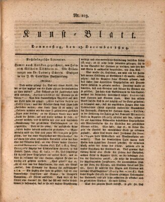 Morgenblatt für gebildete Stände. Kunst-Blatt (Morgenblatt für gebildete Stände) Donnerstag 23. Dezember 1824