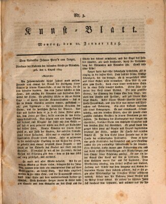 Morgenblatt für gebildete Stände. Kunst-Blatt (Morgenblatt für gebildete Stände) Montag 10. Januar 1825