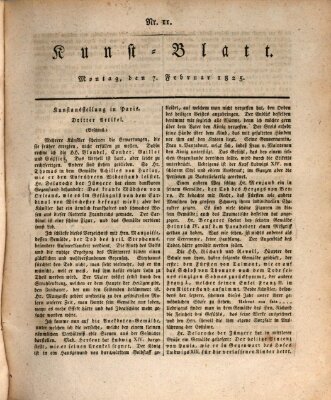 Morgenblatt für gebildete Stände. Kunst-Blatt (Morgenblatt für gebildete Stände) Montag 7. Februar 1825