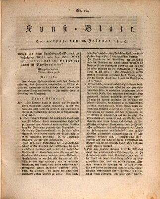 Morgenblatt für gebildete Stände. Kunst-Blatt (Morgenblatt für gebildete Stände) Donnerstag 10. Februar 1825