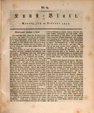 Morgenblatt für gebildete Stände. Kunst-Blatt (Morgenblatt für gebildete Stände) Montag 21. Februar 1825