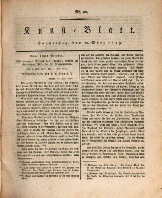 Morgenblatt für gebildete Stände. Kunst-Blatt (Morgenblatt für gebildete Stände) Donnerstag 10. März 1825