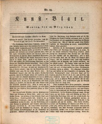 Morgenblatt für gebildete Stände. Kunst-Blatt (Morgenblatt für gebildete Stände) Montag 28. März 1825