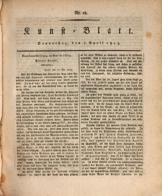 Morgenblatt für gebildete Stände. Kunst-Blatt (Morgenblatt für gebildete Stände) Donnerstag 7. April 1825