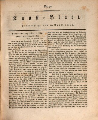 Morgenblatt für gebildete Stände. Kunst-Blatt (Morgenblatt für gebildete Stände) Donnerstag 14. April 1825