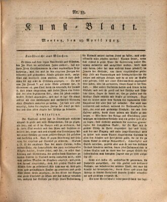 Morgenblatt für gebildete Stände. Kunst-Blatt (Morgenblatt für gebildete Stände) Montag 25. April 1825