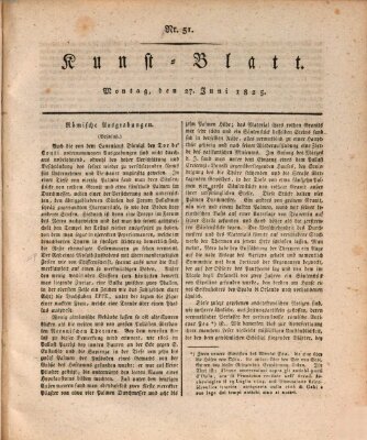 Morgenblatt für gebildete Stände. Kunst-Blatt (Morgenblatt für gebildete Stände) Montag 27. Juni 1825