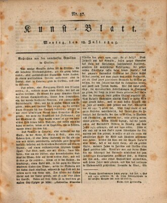 Morgenblatt für gebildete Stände. Kunst-Blatt (Morgenblatt für gebildete Stände) Montag 18. Juli 1825