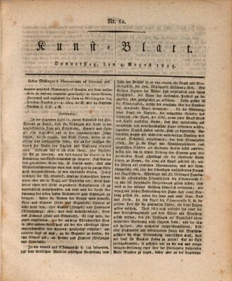 Morgenblatt für gebildete Stände. Kunst-Blatt (Morgenblatt für gebildete Stände) Donnerstag 4. August 1825