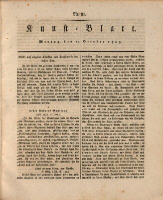 Morgenblatt für gebildete Stände. Kunst-Blatt (Morgenblatt für gebildete Stände) Montag 10. Oktober 1825