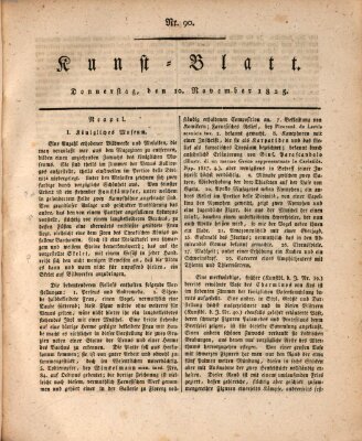 Morgenblatt für gebildete Stände. Kunst-Blatt (Morgenblatt für gebildete Stände) Donnerstag 10. November 1825