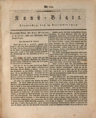 Morgenblatt für gebildete Stände. Kunst-Blatt (Morgenblatt für gebildete Stände) Donnerstag 15. Dezember 1825