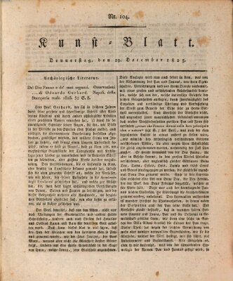 Morgenblatt für gebildete Stände. Kunst-Blatt (Morgenblatt für gebildete Stände) Donnerstag 29. Dezember 1825