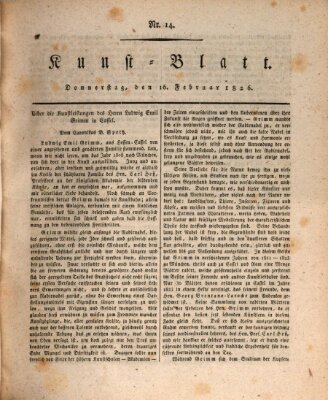 Morgenblatt für gebildete Stände. Kunst-Blatt (Morgenblatt für gebildete Stände) Donnerstag 16. Februar 1826