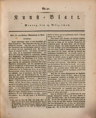 Morgenblatt für gebildete Stände. Kunst-Blatt (Morgenblatt für gebildete Stände) Montag 13. März 1826