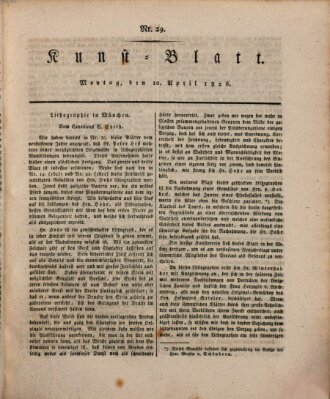 Morgenblatt für gebildete Stände. Kunst-Blatt (Morgenblatt für gebildete Stände) Montag 10. April 1826