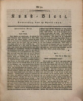 Morgenblatt für gebildete Stände. Kunst-Blatt (Morgenblatt für gebildete Stände) Donnerstag 13. April 1826