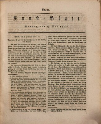 Morgenblatt für gebildete Stände. Kunst-Blatt (Morgenblatt für gebildete Stände) Montag 15. Mai 1826