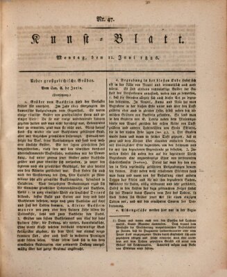 Morgenblatt für gebildete Stände. Kunst-Blatt (Morgenblatt für gebildete Stände) Montag 12. Juni 1826