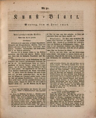 Morgenblatt für gebildete Stände. Kunst-Blatt (Morgenblatt für gebildete Stände) Montag 26. Juni 1826