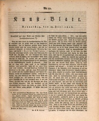 Morgenblatt für gebildete Stände. Kunst-Blatt (Morgenblatt für gebildete Stände) Donnerstag 29. Juni 1826