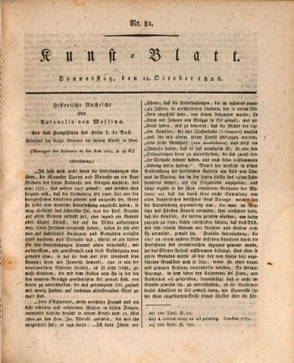 Morgenblatt für gebildete Stände. Kunst-Blatt (Morgenblatt für gebildete Stände) Donnerstag 12. Oktober 1826