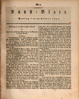 Morgenblatt für gebildete Stände. Kunst-Blatt (Morgenblatt für gebildete Stände) Montag 22. Januar 1827