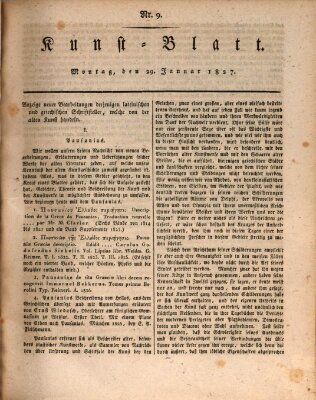 Morgenblatt für gebildete Stände. Kunst-Blatt (Morgenblatt für gebildete Stände) Montag 29. Januar 1827