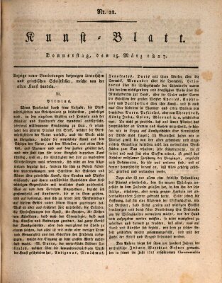 Morgenblatt für gebildete Stände. Kunst-Blatt (Morgenblatt für gebildete Stände) Donnerstag 15. März 1827