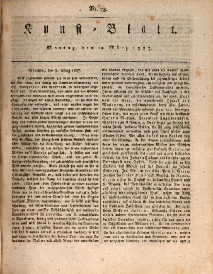 Morgenblatt für gebildete Stände. Kunst-Blatt (Morgenblatt für gebildete Stände) Montag 19. März 1827