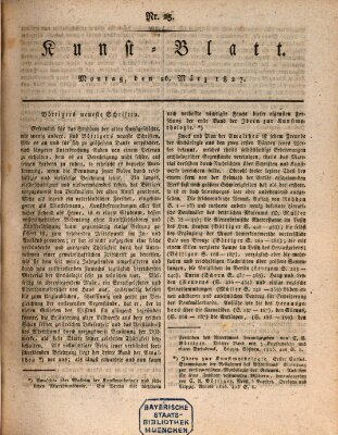 Morgenblatt für gebildete Stände. Kunst-Blatt (Morgenblatt für gebildete Stände) Montag 26. März 1827