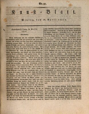 Morgenblatt für gebildete Stände. Kunst-Blatt (Morgenblatt für gebildete Stände) Montag 16. April 1827