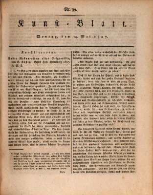 Morgenblatt für gebildete Stände. Kunst-Blatt (Morgenblatt für gebildete Stände) Montag 14. Mai 1827