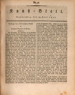 Morgenblatt für gebildete Stände. Kunst-Blatt (Morgenblatt für gebildete Stände) Donnerstag 14. Juni 1827