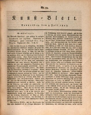 Morgenblatt für gebildete Stände. Kunst-Blatt (Morgenblatt für gebildete Stände) Donnerstag 5. Juli 1827