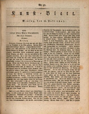 Morgenblatt für gebildete Stände. Kunst-Blatt (Morgenblatt für gebildete Stände) Montag 16. Juli 1827