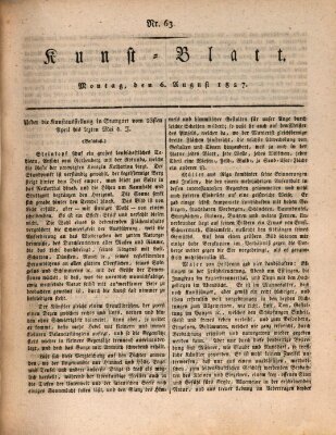 Morgenblatt für gebildete Stände. Kunst-Blatt (Morgenblatt für gebildete Stände) Montag 6. August 1827