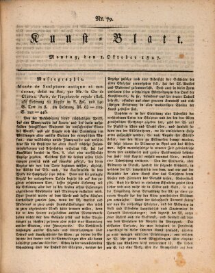 Morgenblatt für gebildete Stände. Kunst-Blatt (Morgenblatt für gebildete Stände) Montag 1. Oktober 1827