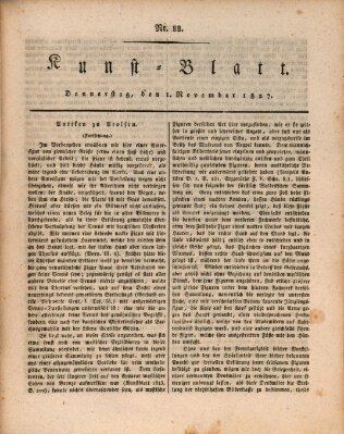 Morgenblatt für gebildete Stände. Kunst-Blatt (Morgenblatt für gebildete Stände) Donnerstag 1. November 1827