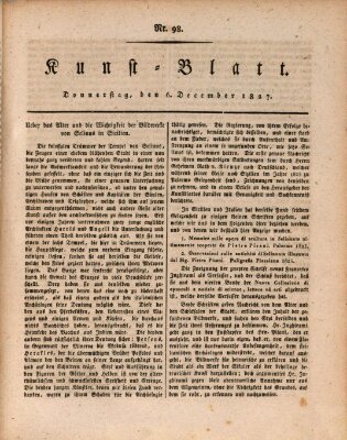 Morgenblatt für gebildete Stände. Kunst-Blatt (Morgenblatt für gebildete Stände) Donnerstag 6. Dezember 1827