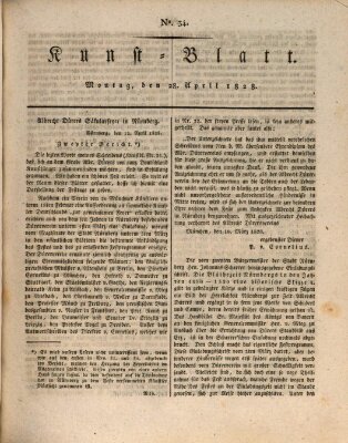 Morgenblatt für gebildete Stände. Kunst-Blatt (Morgenblatt für gebildete Stände) Montag 28. April 1828