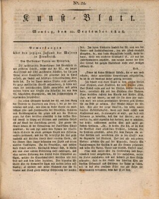 Morgenblatt für gebildete Stände. Kunst-Blatt (Morgenblatt für gebildete Stände) Montag 22. September 1828