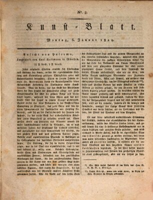 Morgenblatt für gebildete Stände. Kunst-Blatt (Morgenblatt für gebildete Stände) Montag 5. Januar 1829