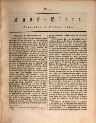 Morgenblatt für gebildete Stände. Kunst-Blatt (Morgenblatt für gebildete Stände) Donnerstag 26. Februar 1829