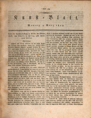 Morgenblatt für gebildete Stände. Kunst-Blatt (Morgenblatt für gebildete Stände) Montag 9. März 1829