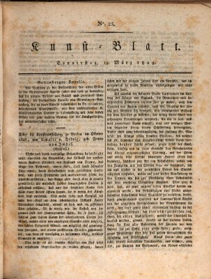 Morgenblatt für gebildete Stände. Kunst-Blatt (Morgenblatt für gebildete Stände) Donnerstag 19. März 1829