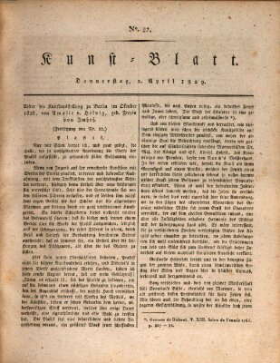 Morgenblatt für gebildete Stände. Kunst-Blatt (Morgenblatt für gebildete Stände) Donnerstag 2. April 1829