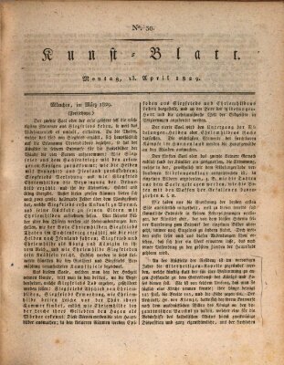 Morgenblatt für gebildete Stände. Kunst-Blatt (Morgenblatt für gebildete Stände) Montag 13. April 1829