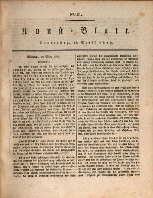 Morgenblatt für gebildete Stände. Kunst-Blatt (Morgenblatt für gebildete Stände) Donnerstag 16. April 1829