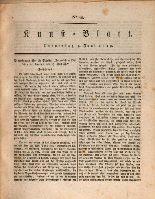 Morgenblatt für gebildete Stände. Kunst-Blatt (Morgenblatt für gebildete Stände) Donnerstag 4. Juni 1829